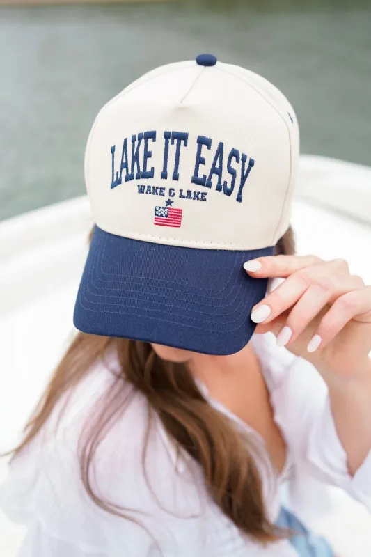 Lake It Easy Vintage Trucker Hat sold by Mimosa