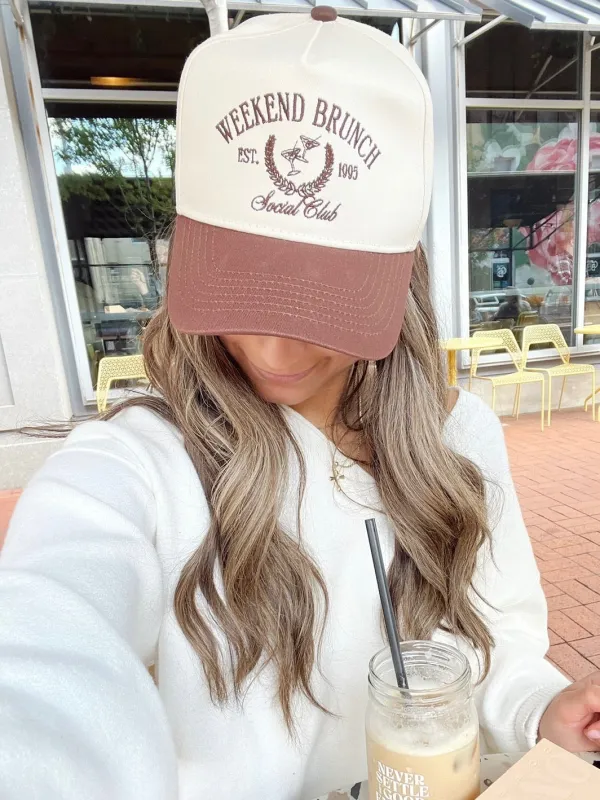 Weekend Brunch Club Vintage Trucker Hat made by Mimosa