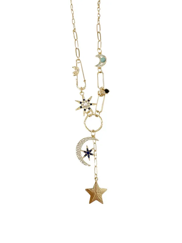 Starry Night Multi Charm Necklace sold by Mimosa