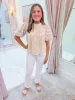 Elsie Eyelet Puff Sleeve Blouse sold by Mimosa