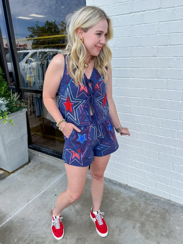 Groovy Star Tie Tank sold by Mimosa