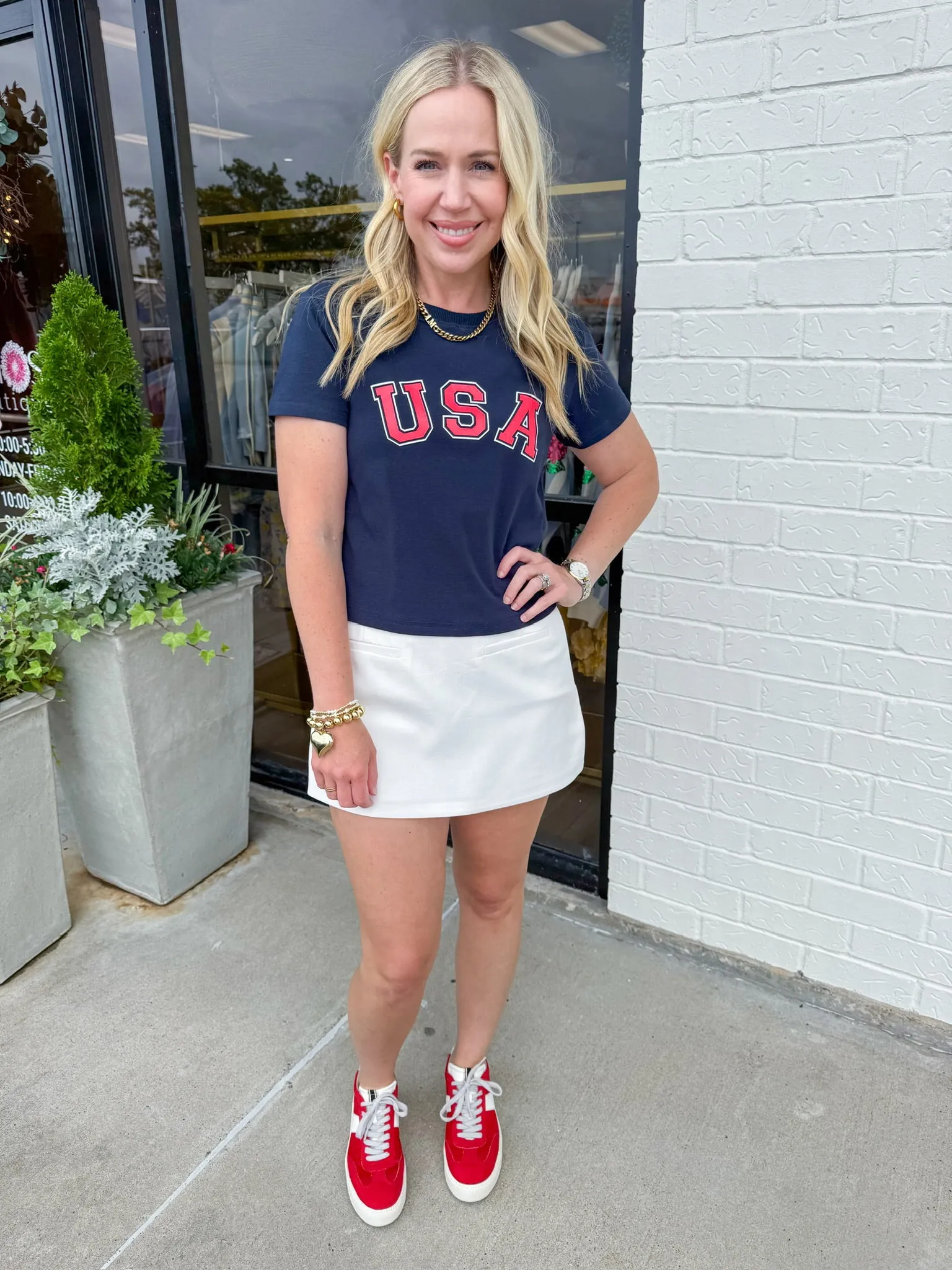 Linen Mini Skort sold by Mimosa product image thumbnail 3