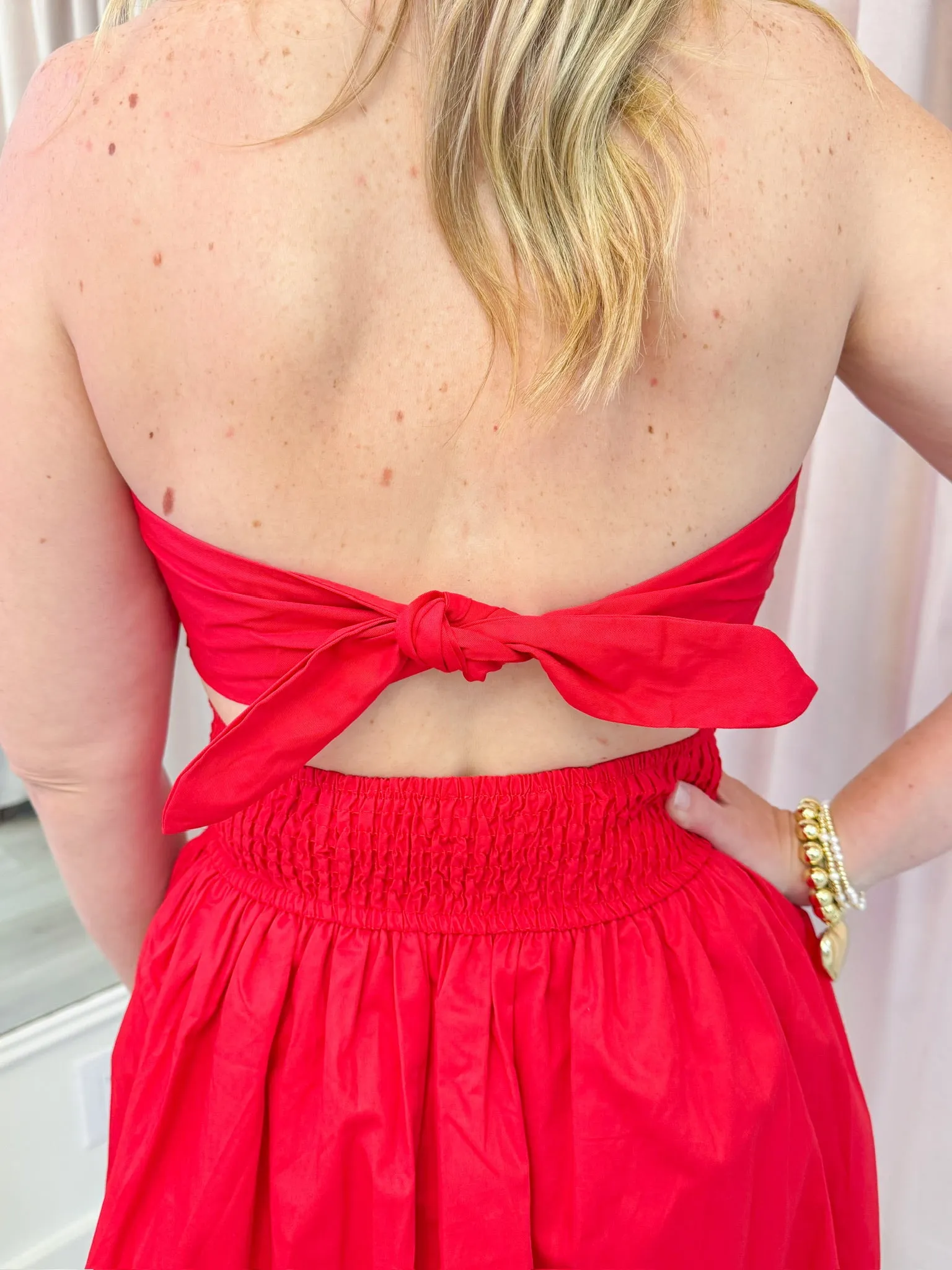 Berry Sweet Bubble Hem Mini Dress sold by Mimosa product image thumbnail 2