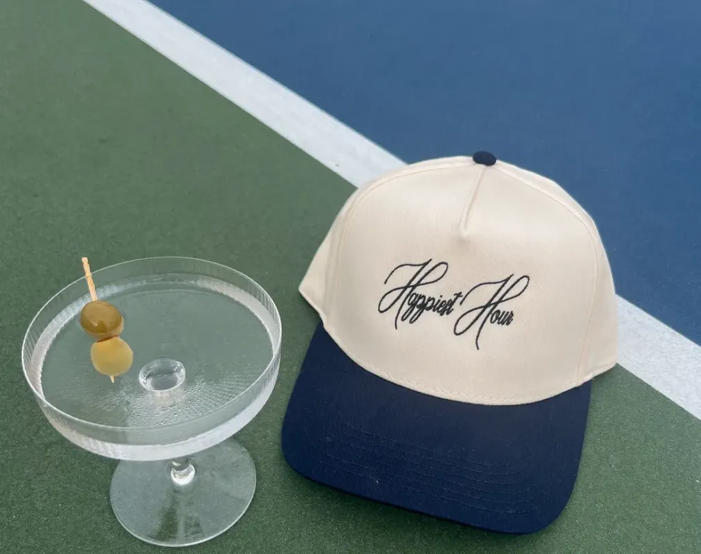 Happiest Hour Vintage Trucker Hat sold by Mimosa