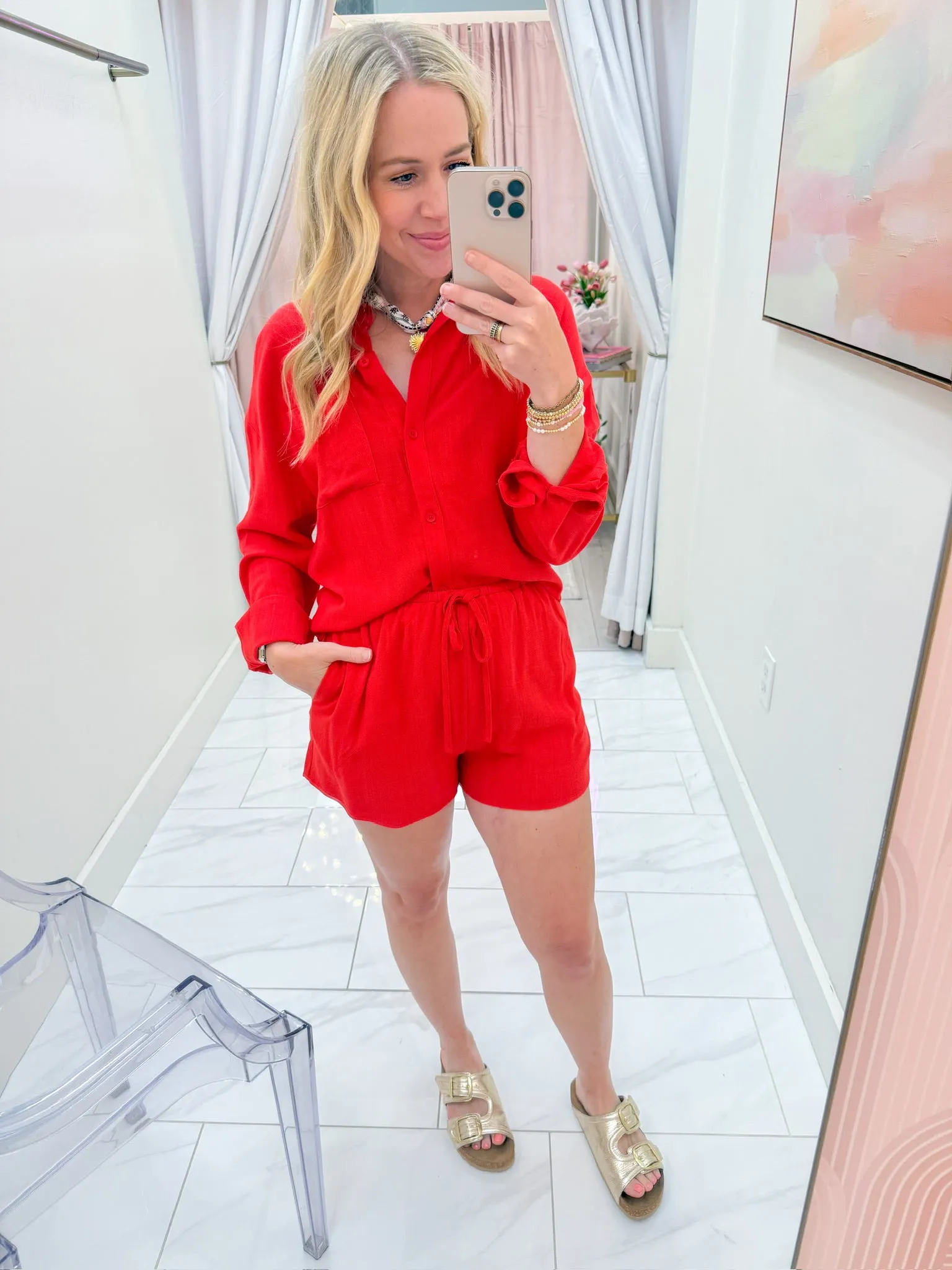 Sugarloaf Loose Button Up Blouse sold by Mimosa product image thumbnail 3