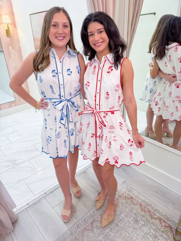 Delainey Embroidered Floral Mini Dress sold by Mimosa