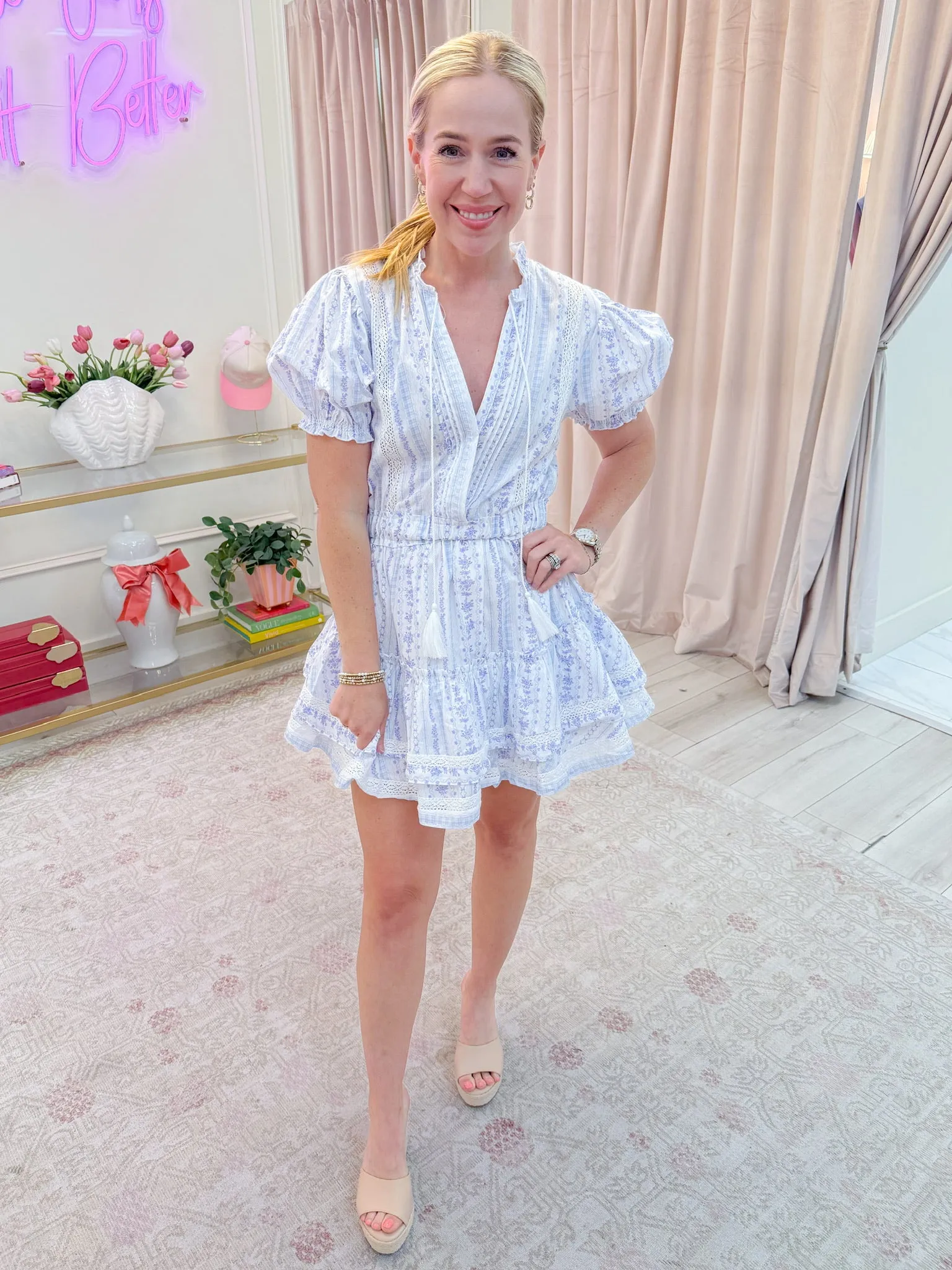 Park Picnic Tiered Mini Dress sold by Mimosa