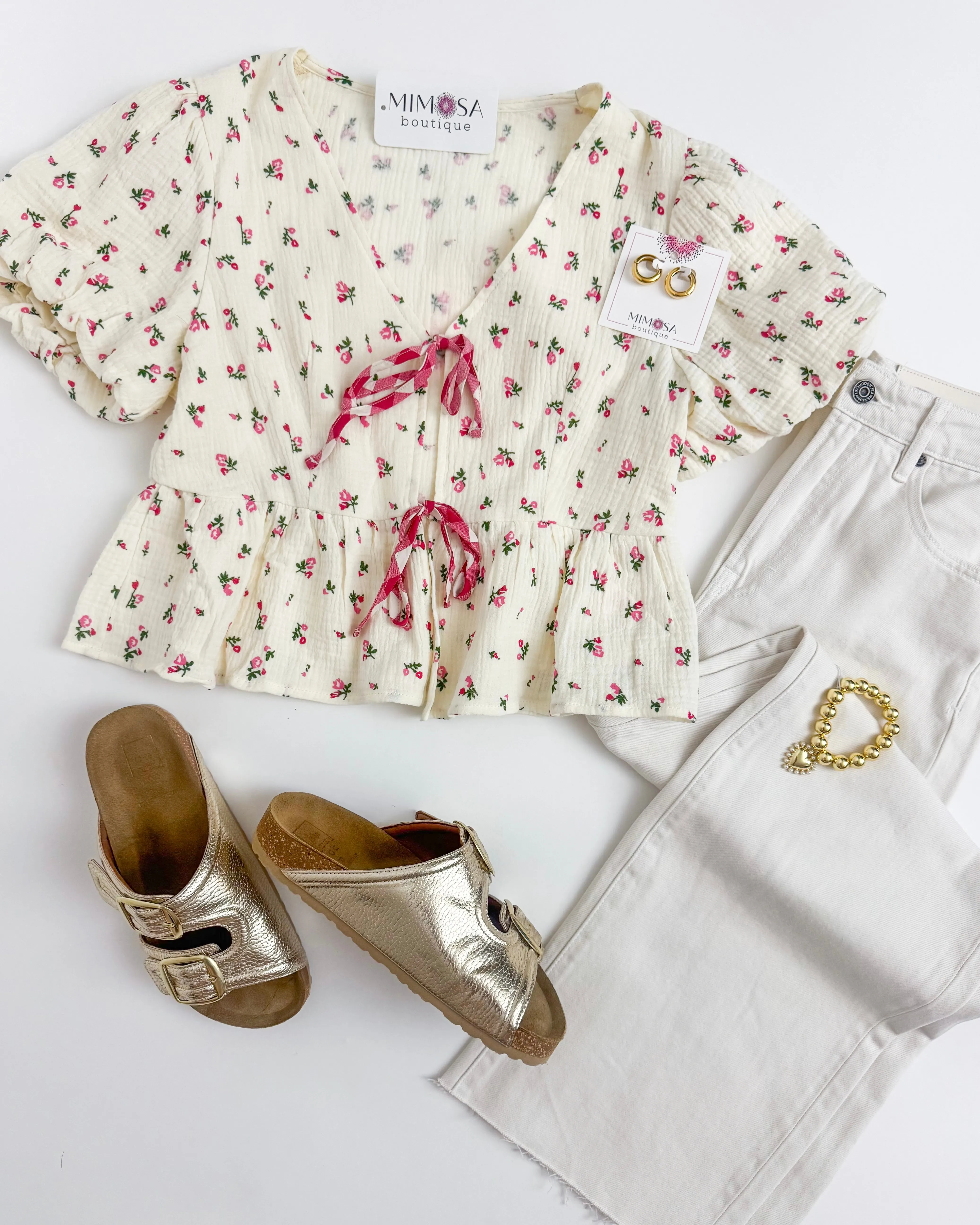 Daniela Ditsy Floral Gauze Blouse sold by Mimosa