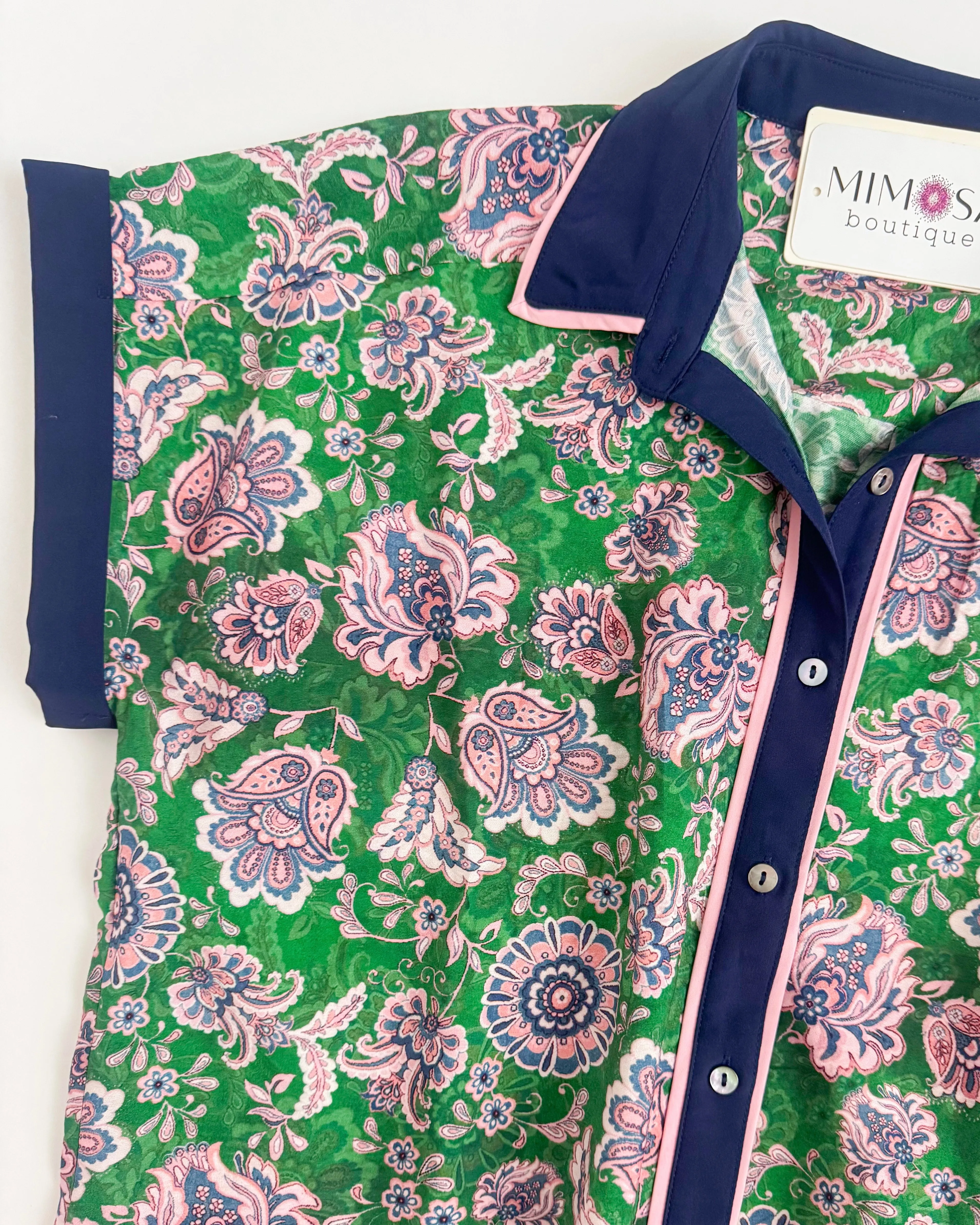 Pretty Paisley Collared Button Up sold by Mimosa product image thumbnail 2
