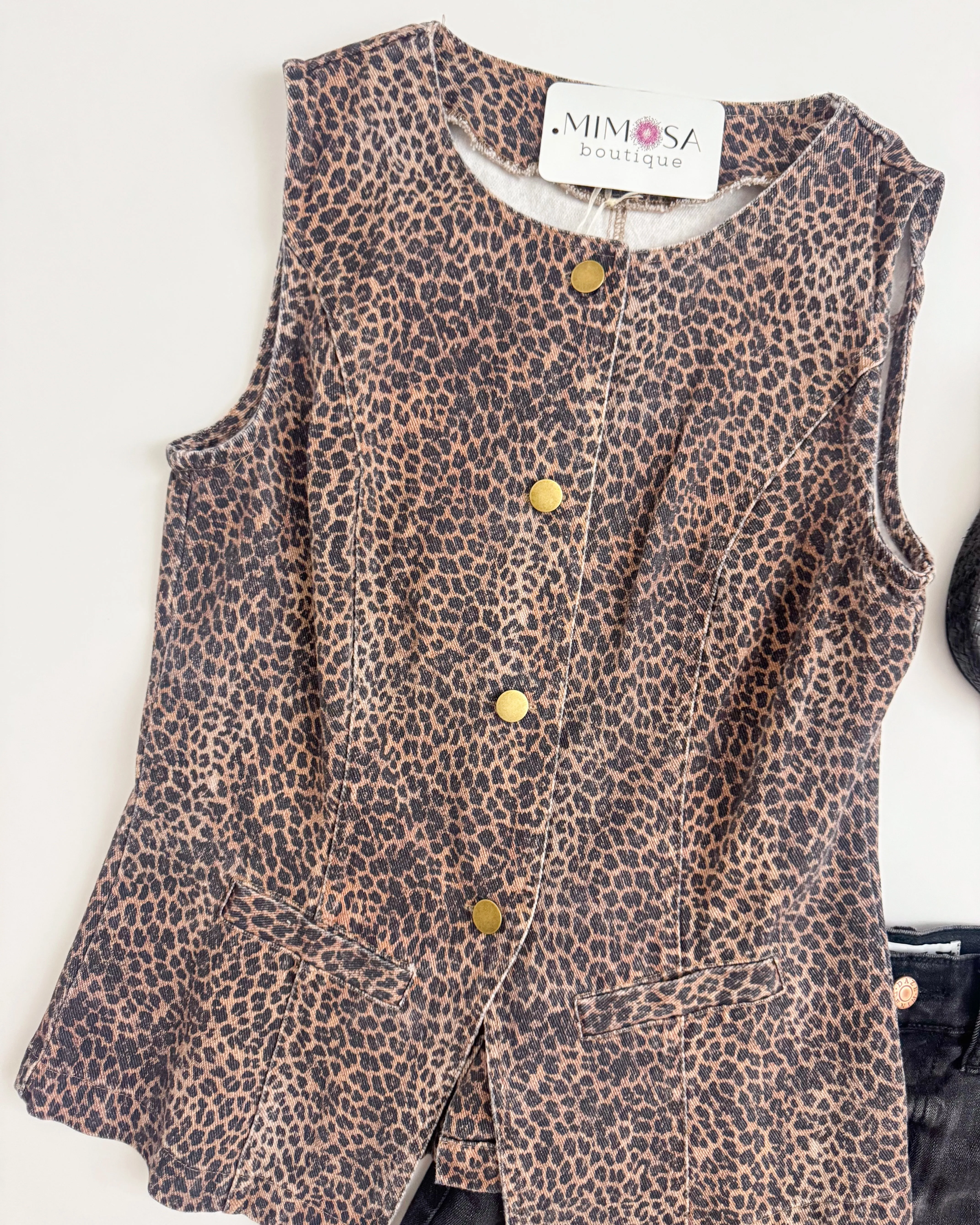 Anita Leopard Vest Top sold by Mimosa product image thumbnail 2