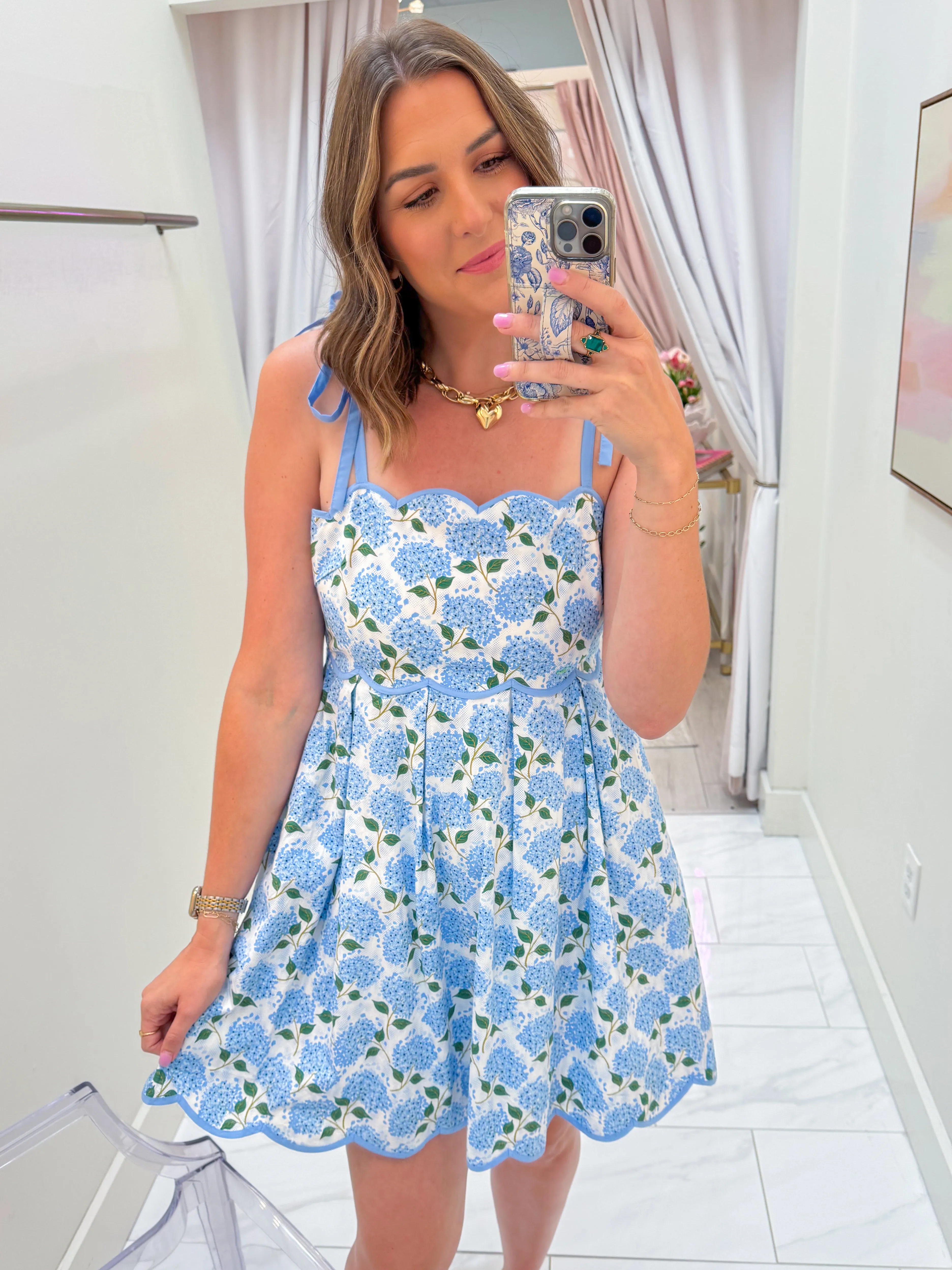 Hydrangea Haven Mini Dress sold by Mimosa product image thumbnail 3