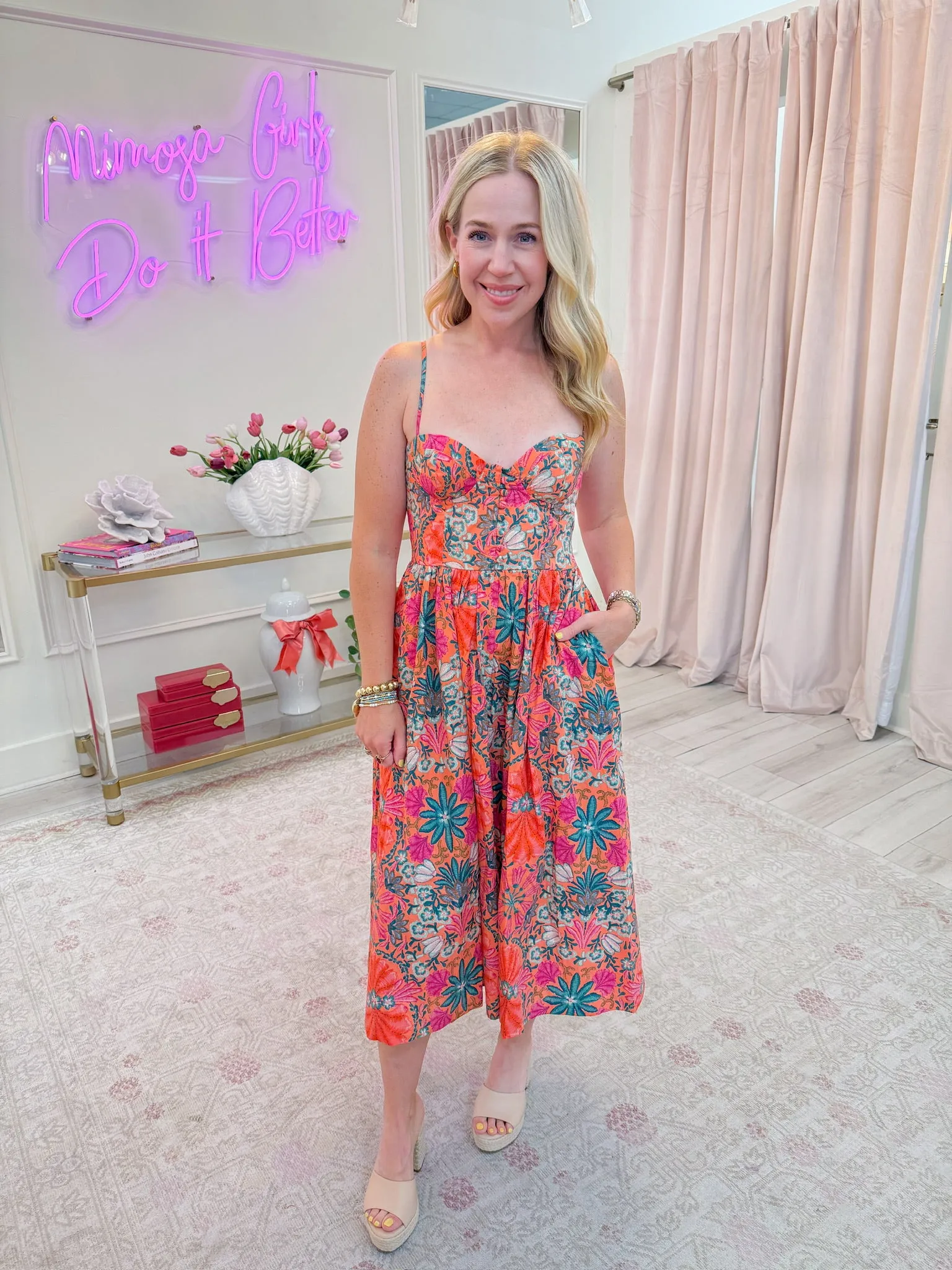Eve Floral Midi Dress sold by Mimosa product image thumbnail 2