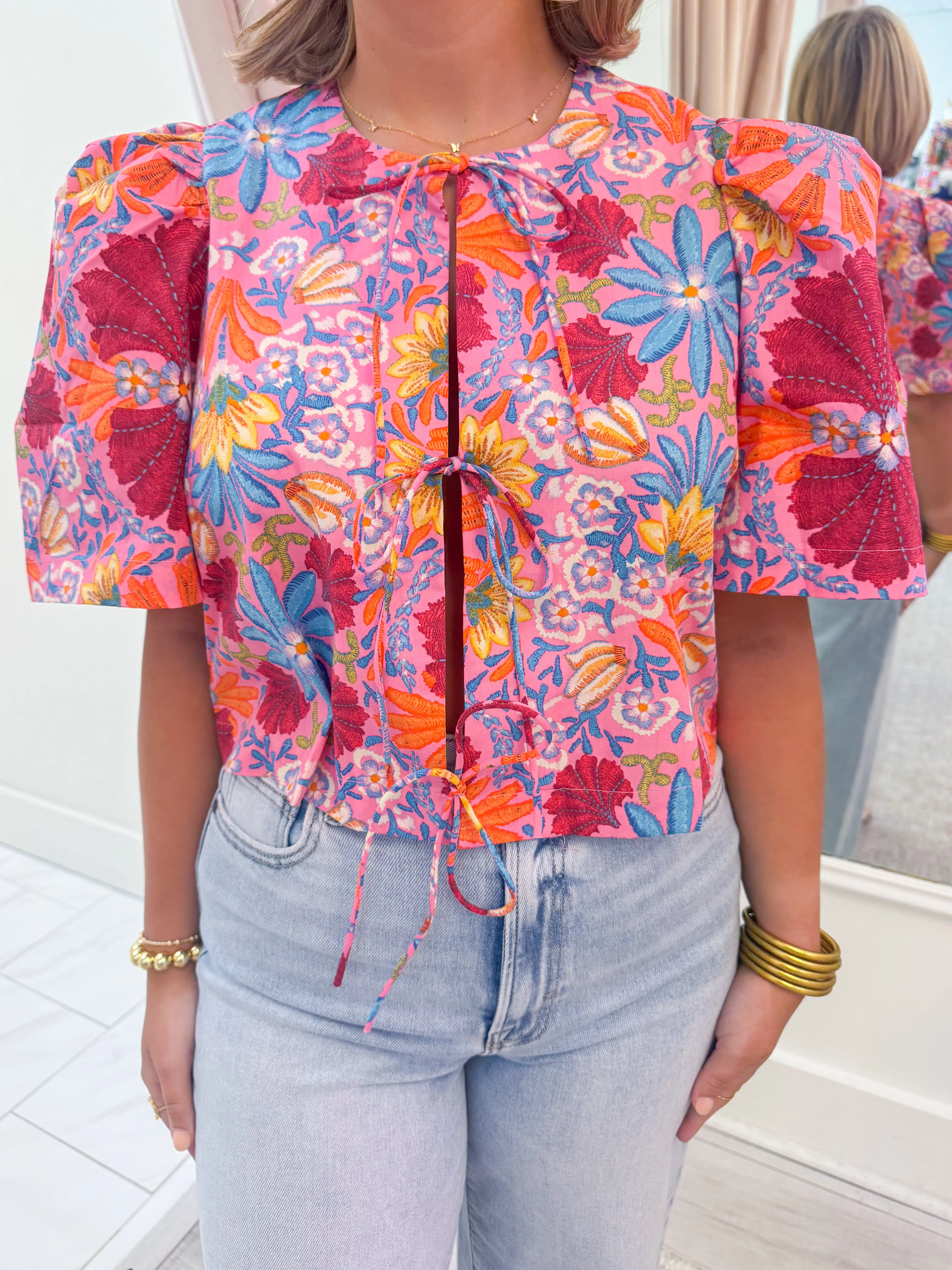 Dana Floral Top sold by Mimosa