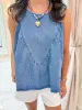 Landry Ruched Denim Tank sold by Mimosa