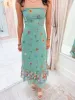 Marine Ruffle Bottom Midi Dress sold by Mimosa