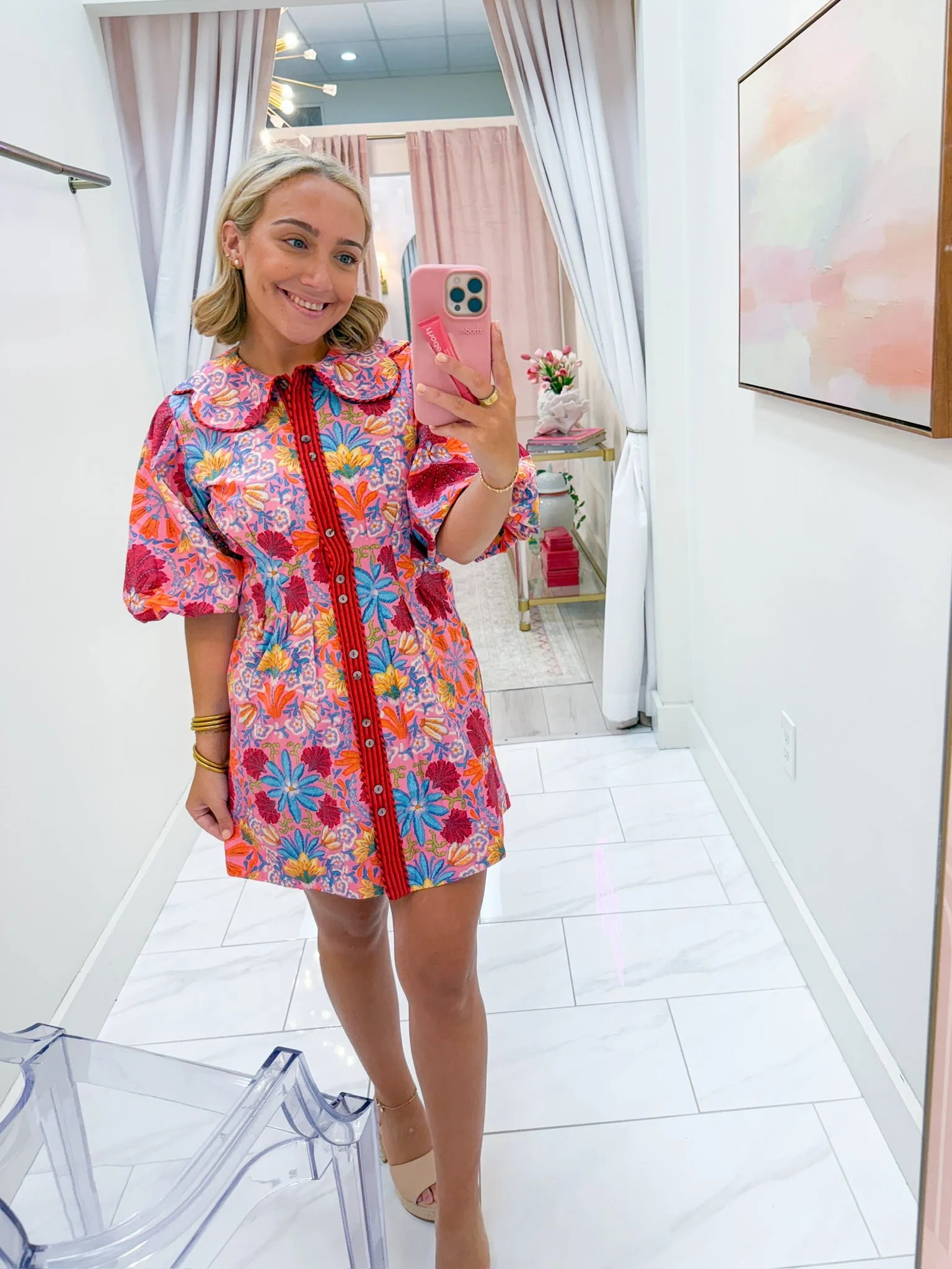 Josephine Floral Mini Dress sold by Mimosa product image thumbnail 3