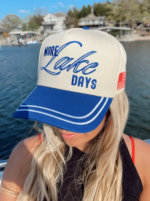 More Lake Days Vintage Trucker Hat sold by Mimosa