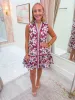 Autumn Glories Collared Mini Dress sold by Mimosa