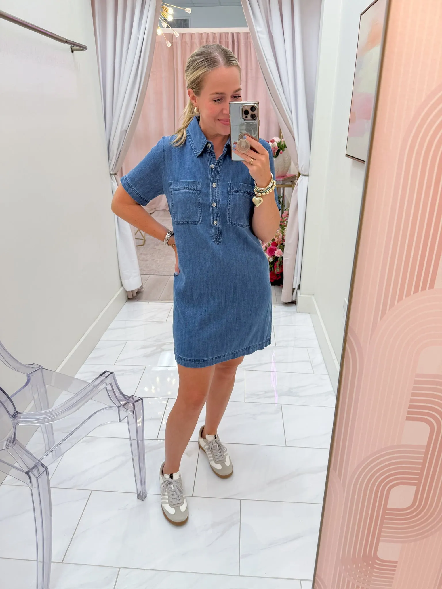 ZS Authentic Denim Mini Dress sold by Mimosa product image thumbnail 3