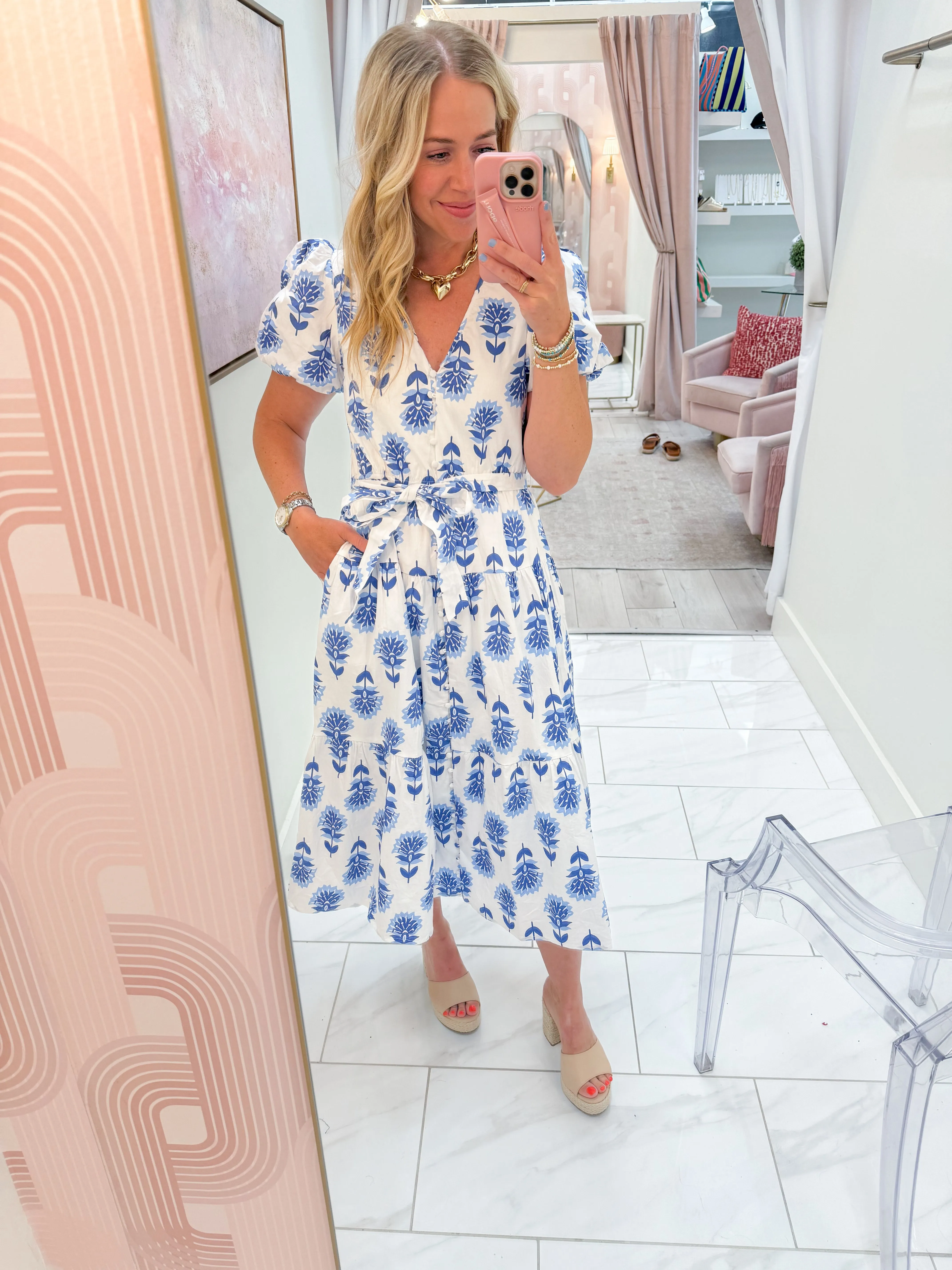 Blue Belle Breeze Midi Dress sold by Mimosa product image thumbnail 4