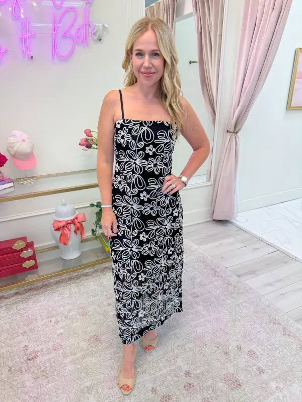 Night Blooms Crochet Embroidered Maxi sold by Mimosa