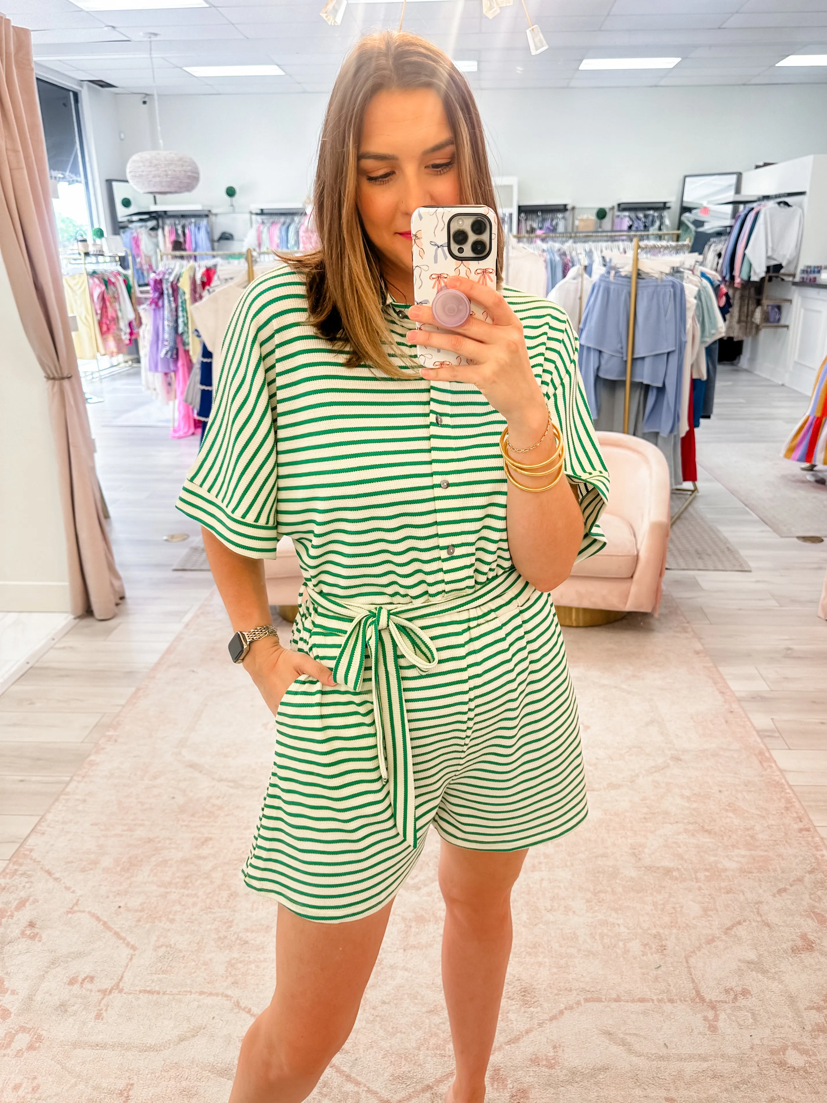 Sicily Tie Waist Romper sold by Mimosa product image thumbnail 2