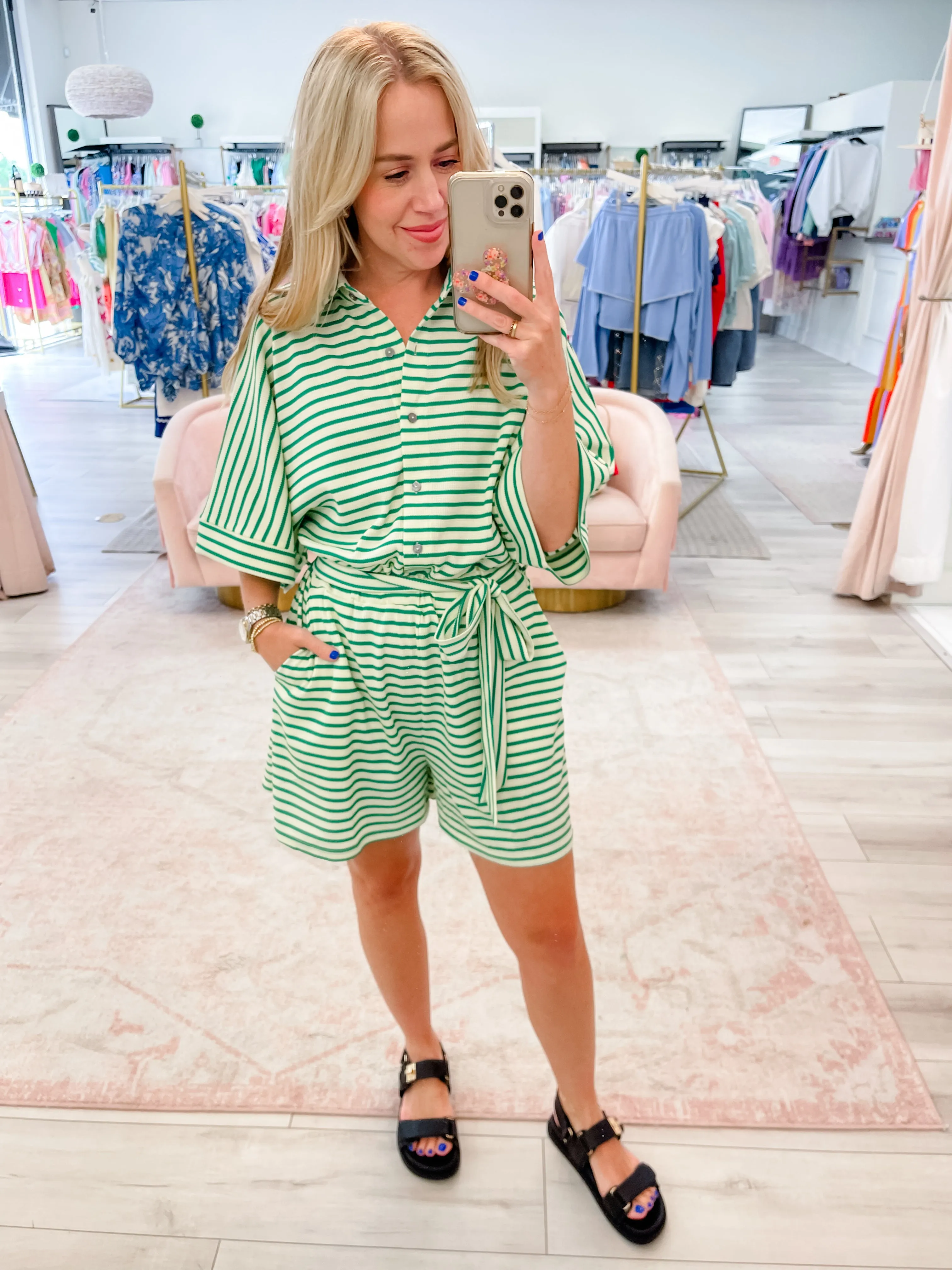 Sicily Tie Waist Romper sold by Mimosa product image thumbnail 4