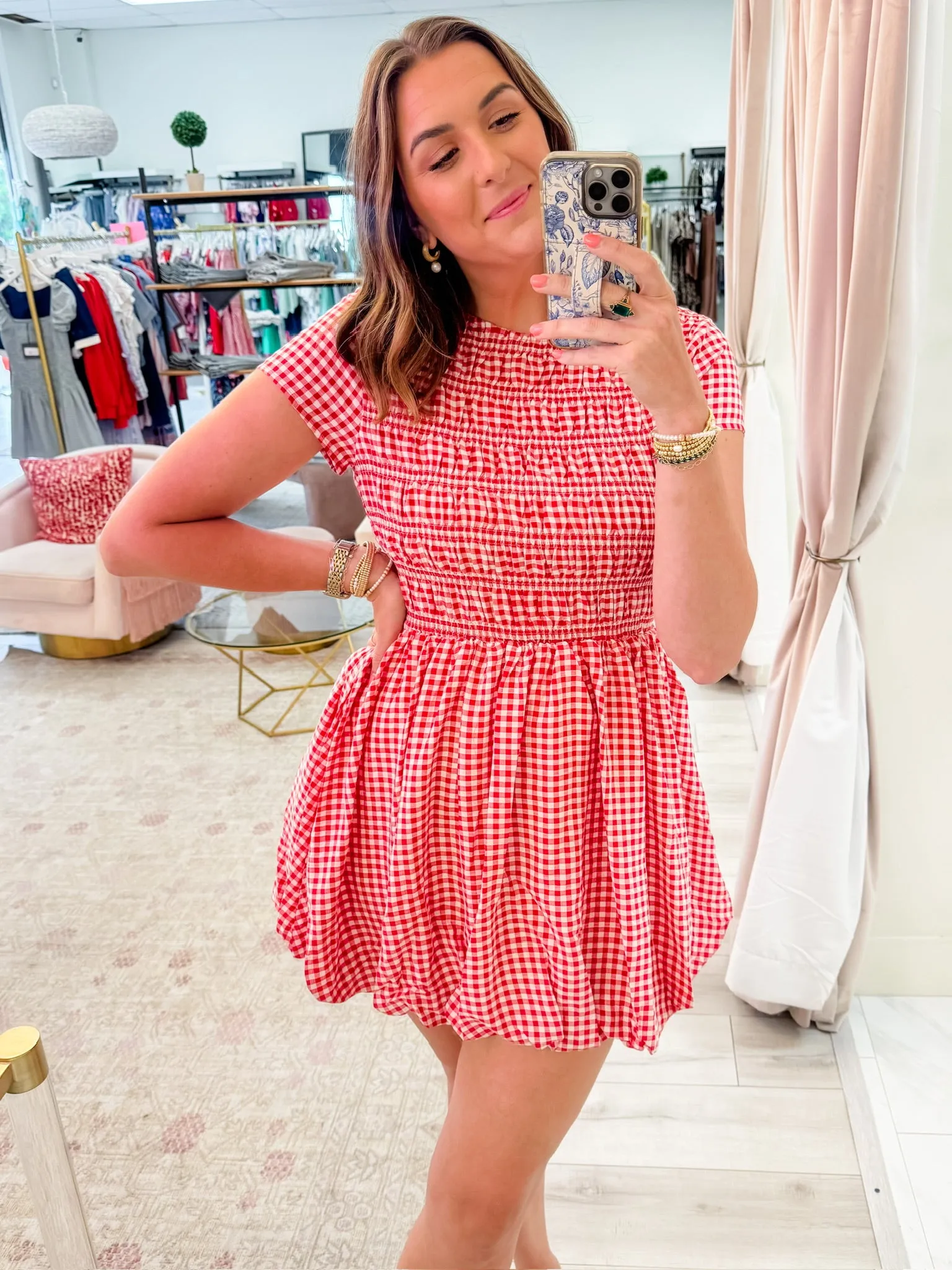 Olivia Gingham Bubble Dress sold by Mimosa product image thumbnail 3