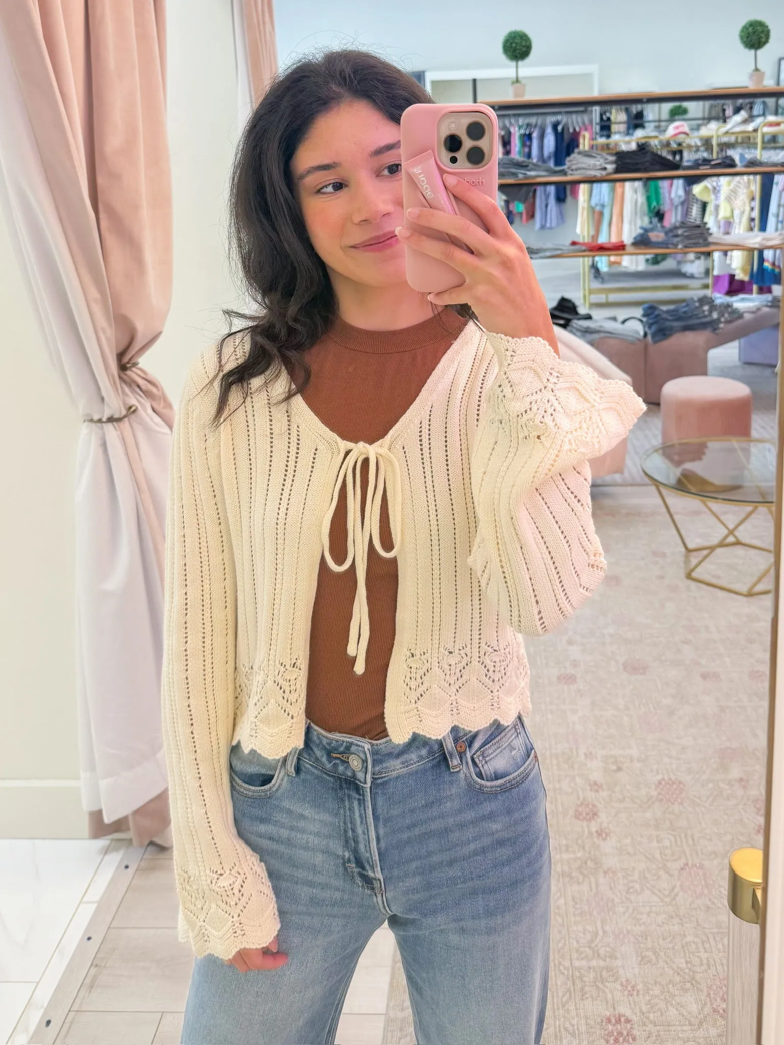 Chamomile Front Tie Cardigan sold by Mimosa product image thumbnail 2