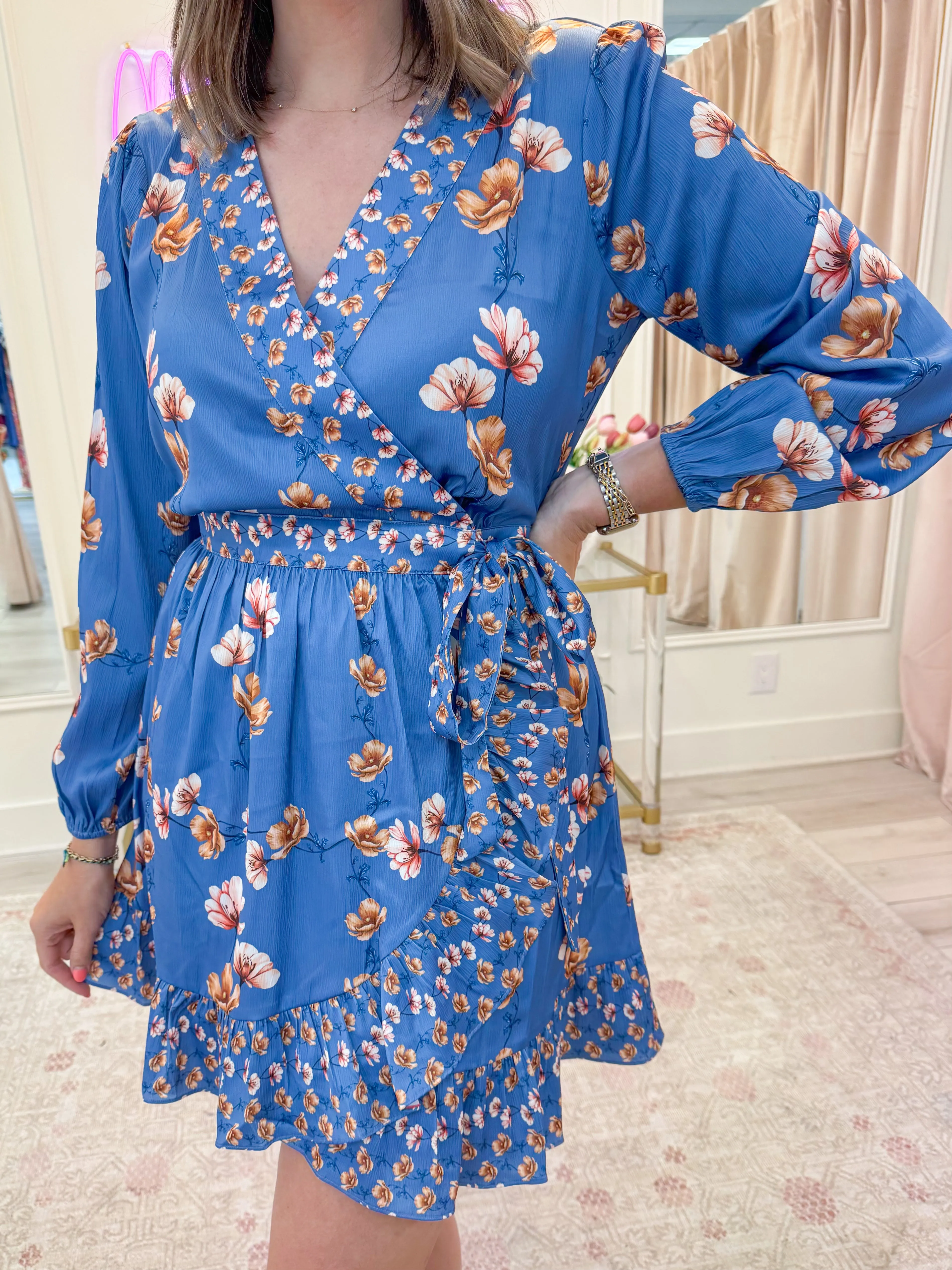 Jody Ruffled Wrap Mini Dress sold by Mimosa product image thumbnail 2