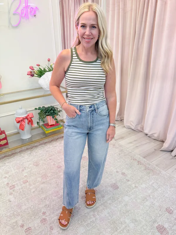 ZS Classic Striped Scoop Tank sold by Mimosa