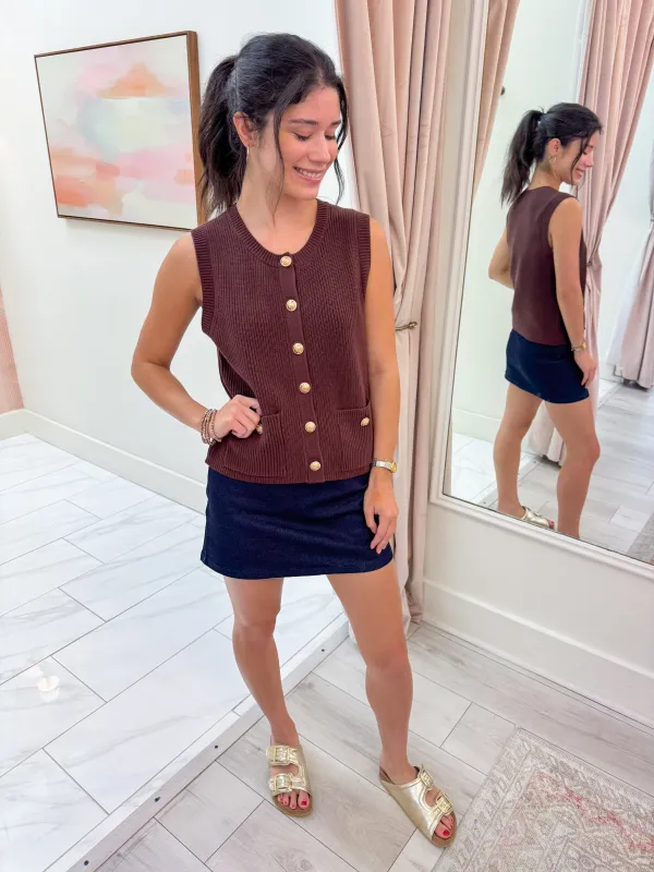 Aliya Ribbed Sweater Vest sold by Mimosa