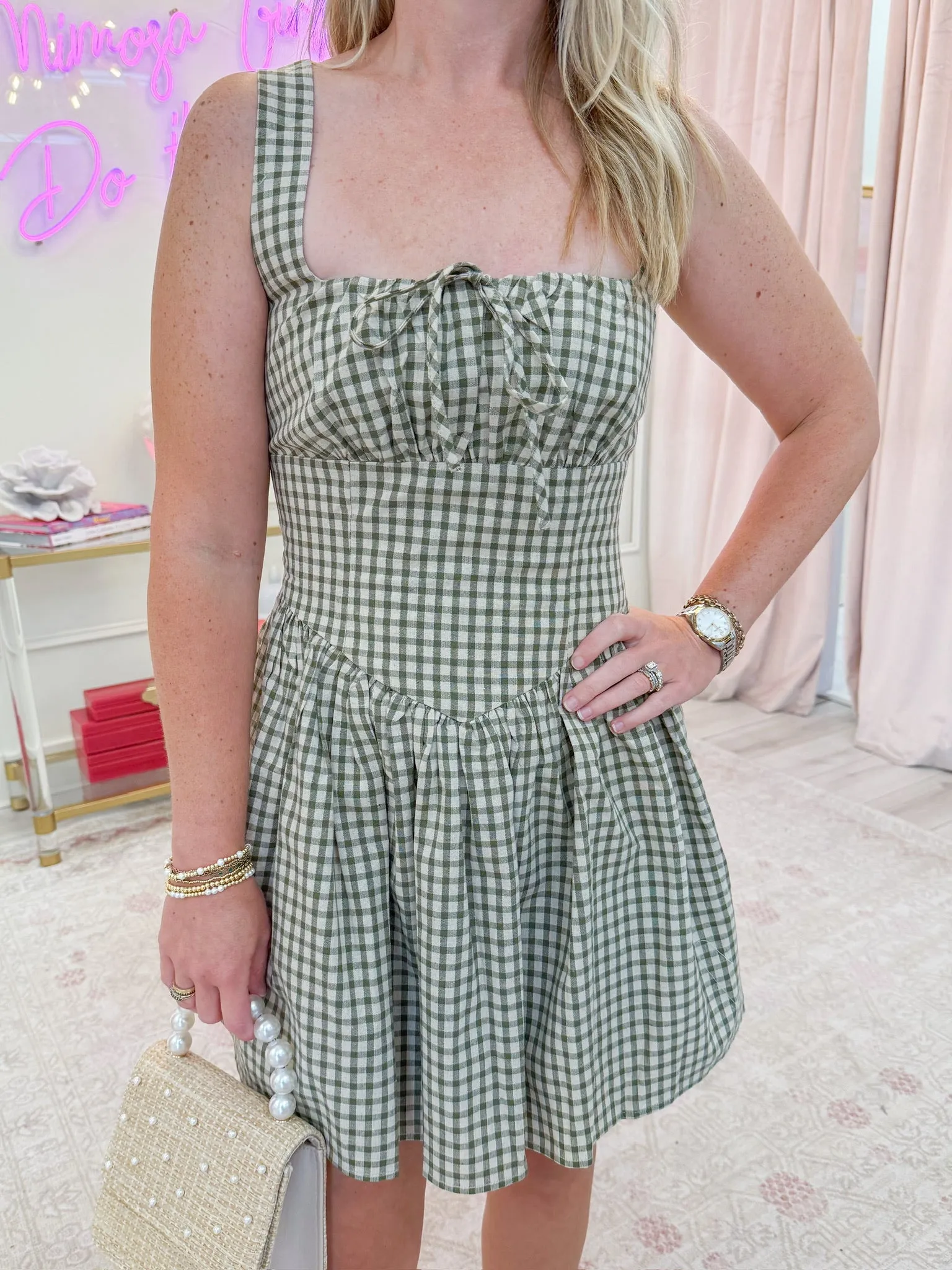 Gabrielle Gingham Mini Dress sold by Mimosa product image thumbnail 2