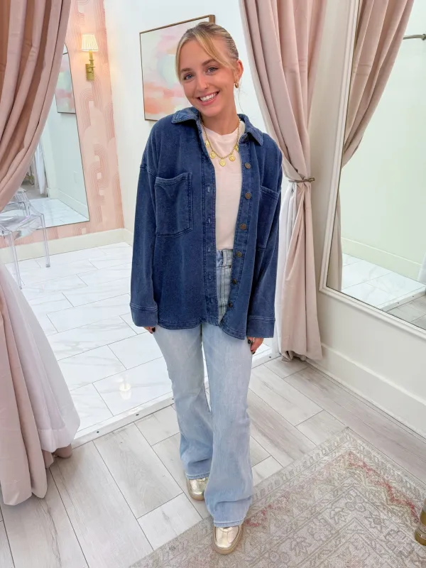 ZS All Day Knit Denim Jacket sold by Mimosa