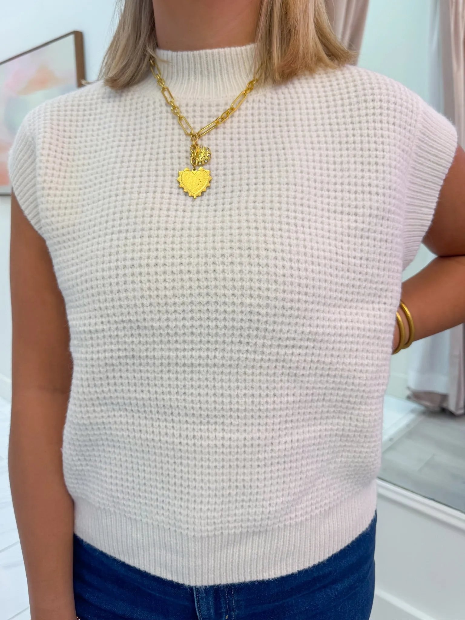 Chill Beats Sleeveless Sweater sold by Mimosa product image thumbnail 2