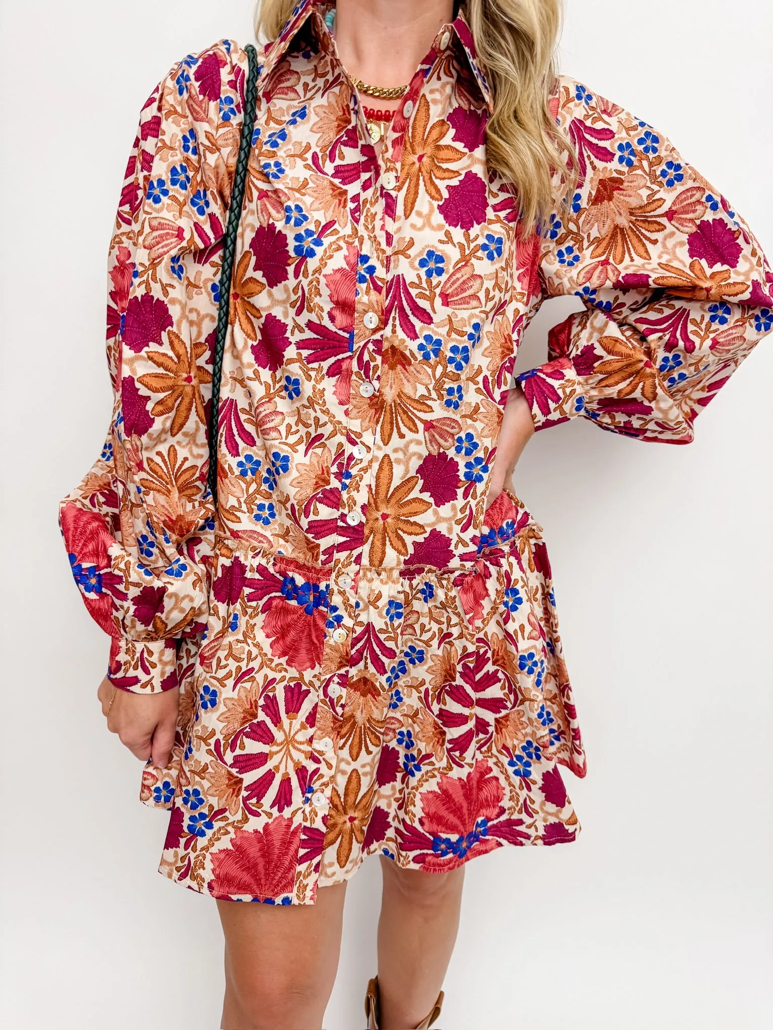 Rein Floral Button Down Dress sold by Mimosa product image thumbnail 2