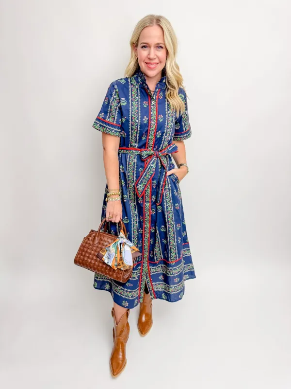 Poet's Garden Button Up Midi Dress sold by Mimosa