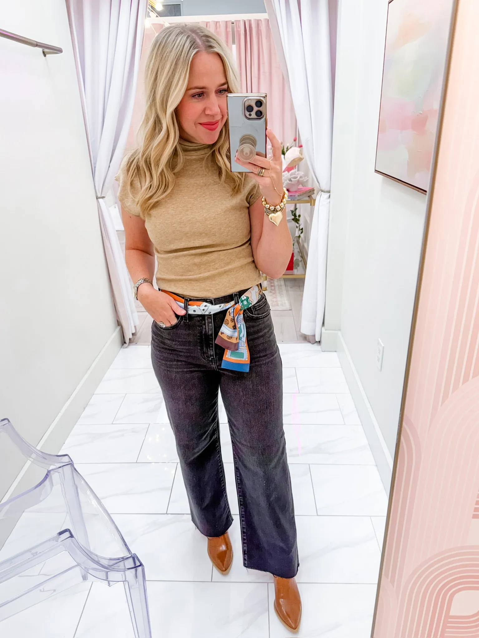 Open Up Sleeveless Turtleneck Knit Top sold by Mimosa product image thumbnail 3