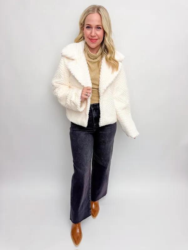So So Soft Faux Fur Lapel Coat sold by Mimosa