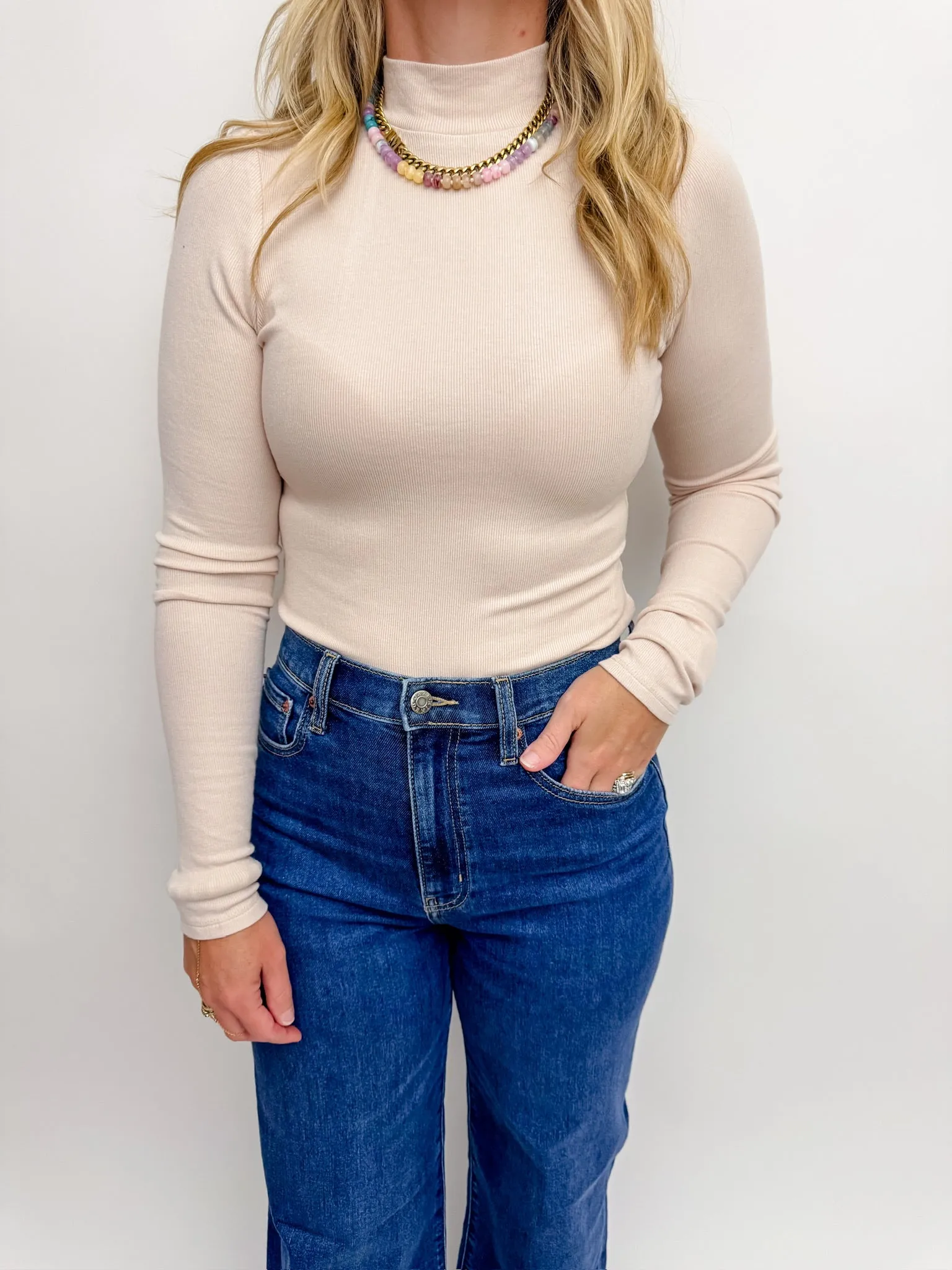 Ronan Mock Neck Top with Thumbhole sold by Mimosa product image thumbnail 2