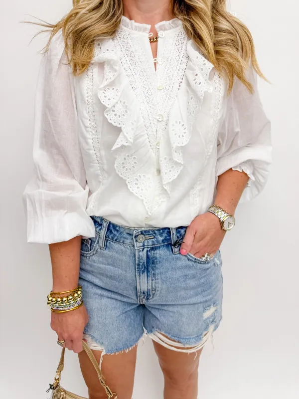 Victorian Eyelet Blouse sold by Mimosa