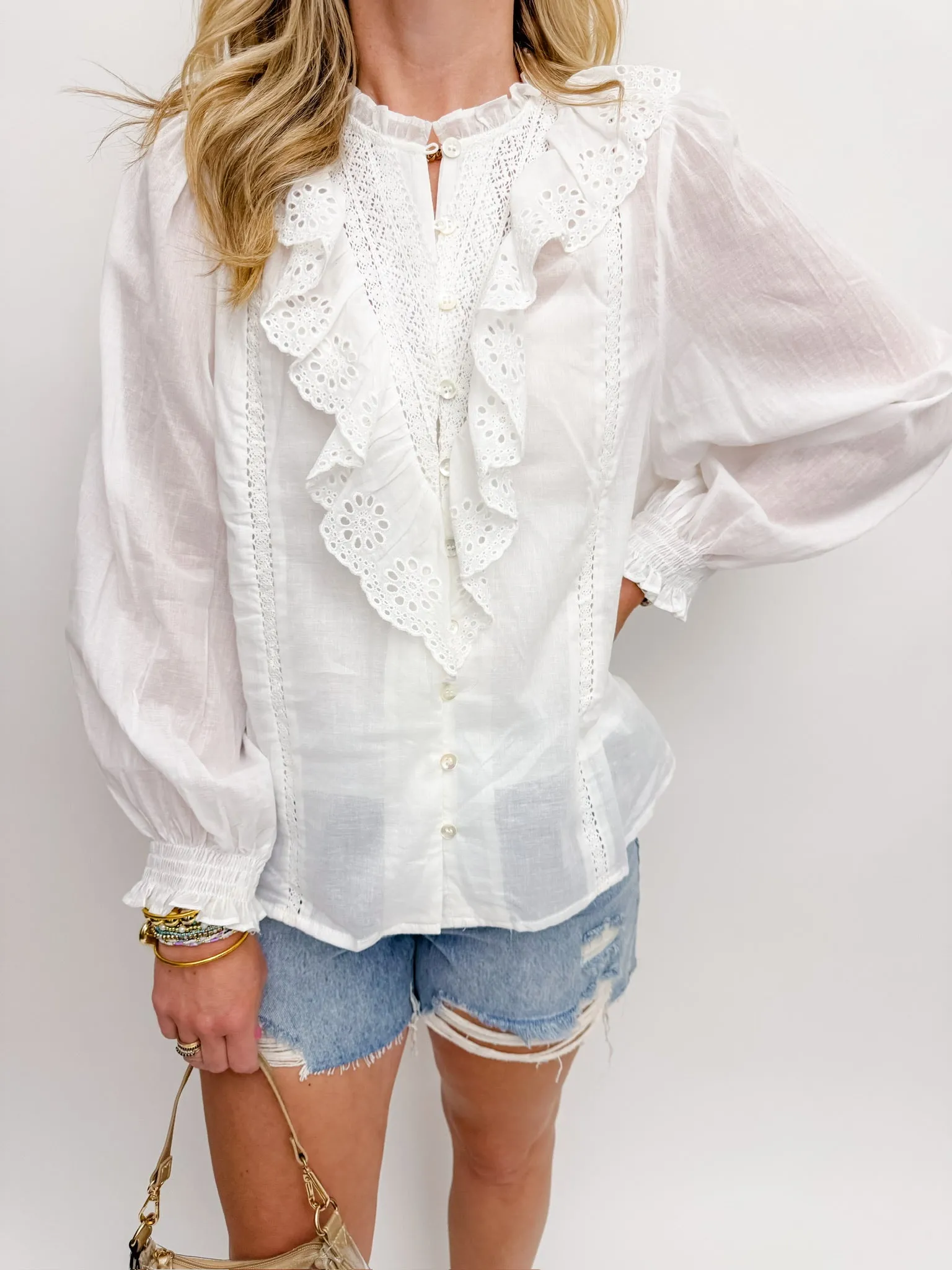 Victorian Eyelet Blouse sold by Mimosa product image thumbnail 3