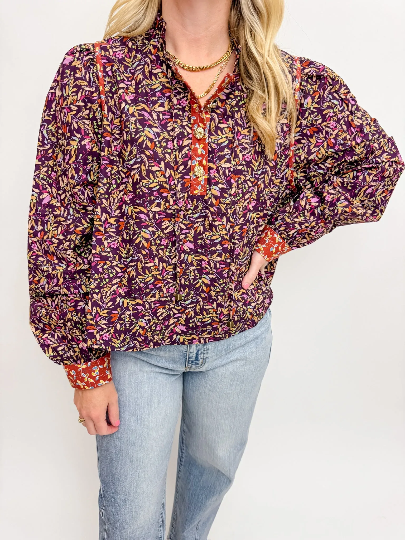 Branch Out Long Sleeve Blouse sold by Mimosa product image thumbnail 3