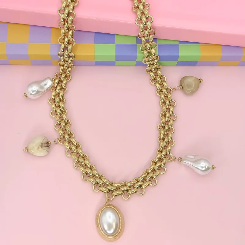 Pearl Drama Necklace sold by Mimosa