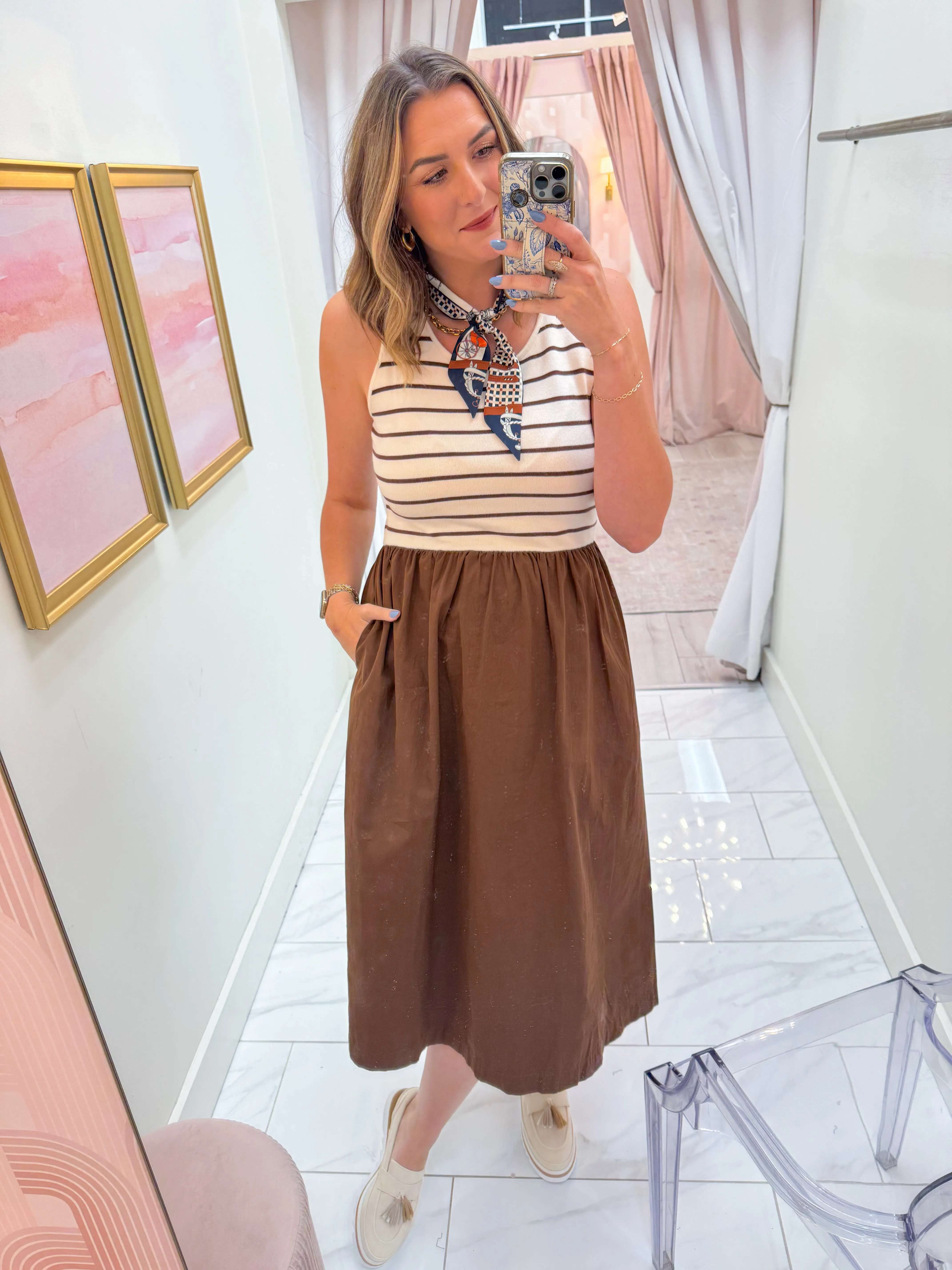 Affogato Stripe Midi Dress sold by Mimosa product image thumbnail 2