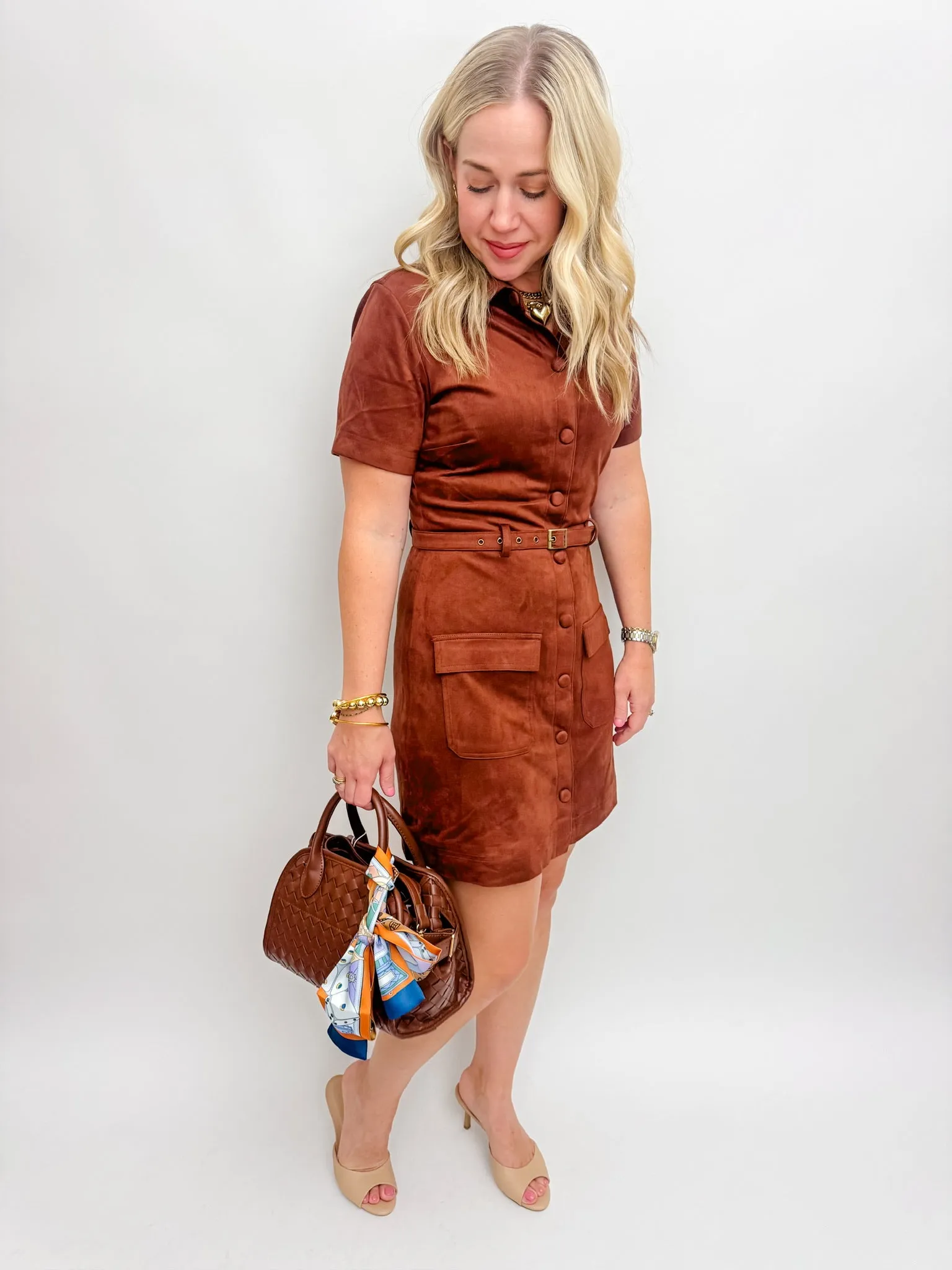 Joliana Suede Mini Dress sold by Mimosa product image thumbnail 3