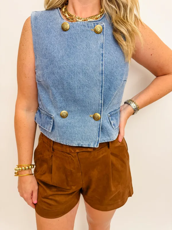 Brea Denim Vest sold by Mimosa