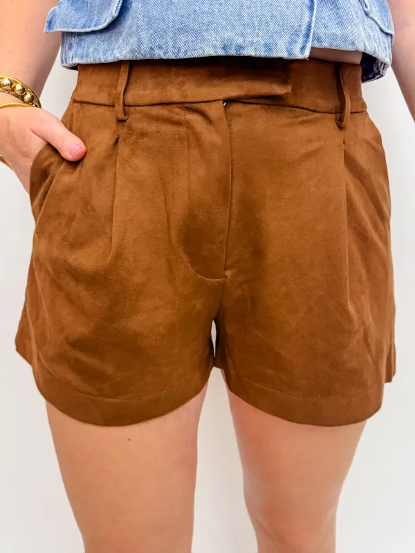Imelda Suede Shorts sold by Mimosa