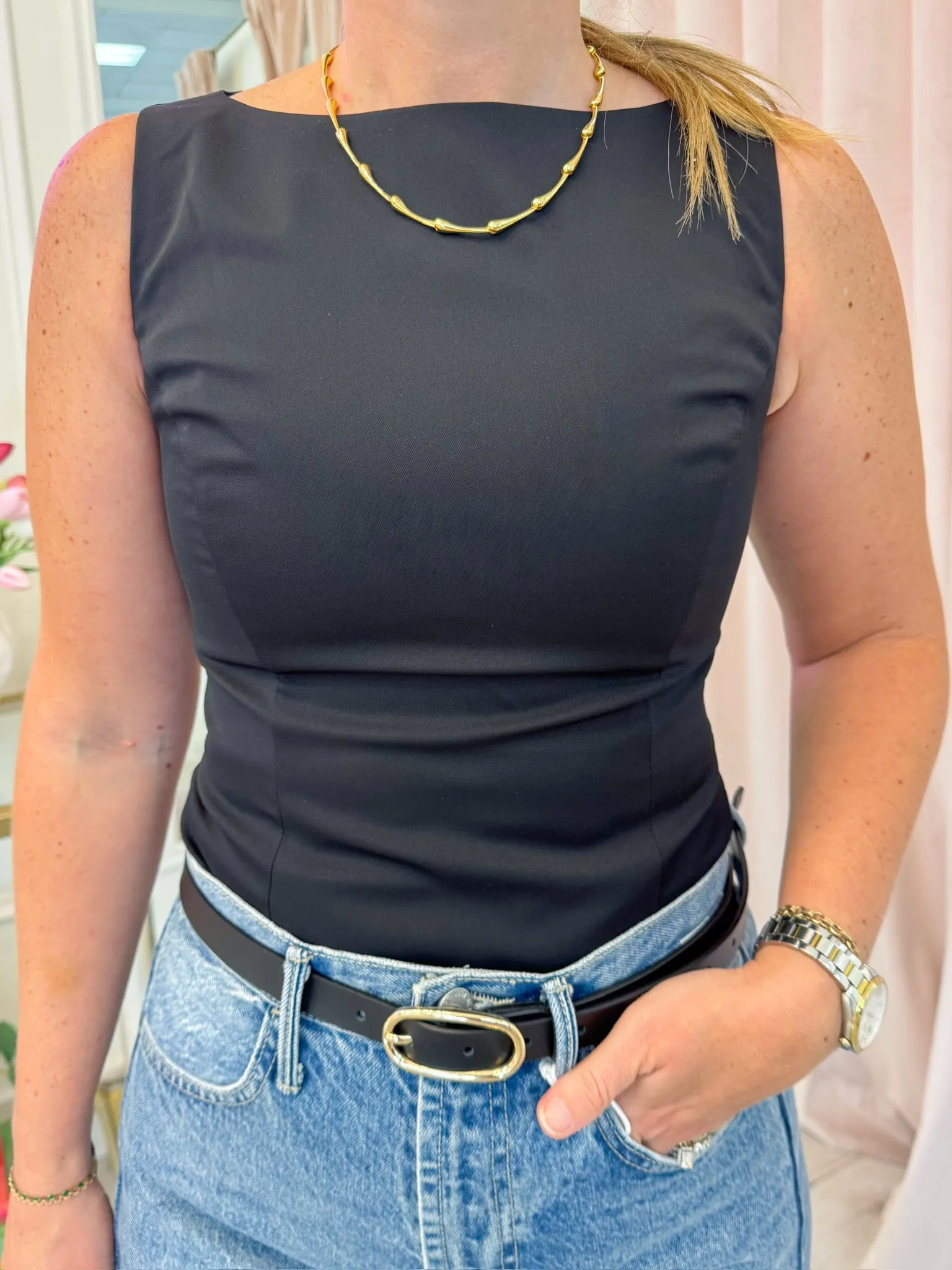 Uptown Tailored Top sold by Mimosa