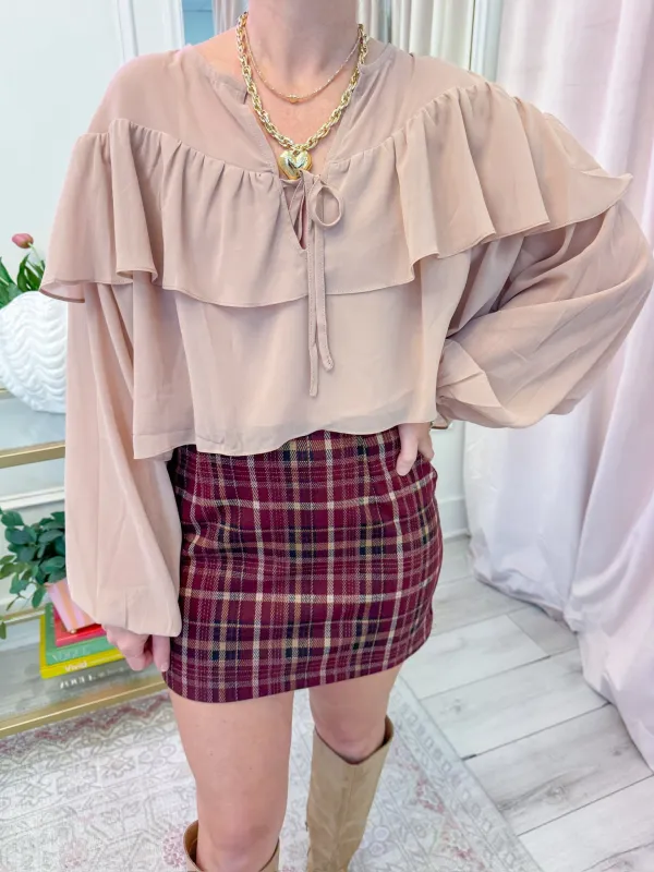 Galavant Ruffled Blouse made by Le Lis